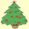 Diffrent christmas tree coloring spel