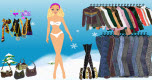 Barbie winter dressup spel