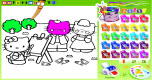 Hello Kitty kleurplaat spel