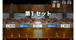 Zaal volleybal spel